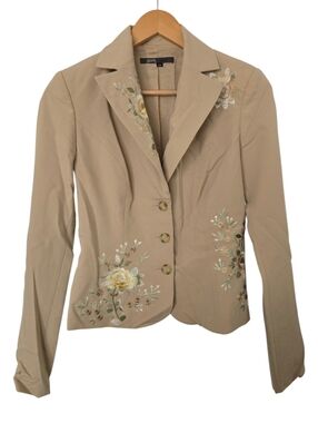 Y2K Yank American Embroidered Floral Blazer Jacket Cottagecore Boho 5/6